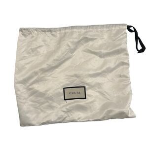 Gucci Ivory Storage Bag with Black Logo